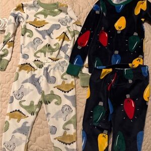 Carter's Dinosaur and Holiday Lights Pajama Set